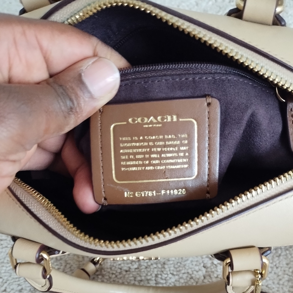 Coach Mini Bennett Solid & Embossed Leather Satch… - image 4